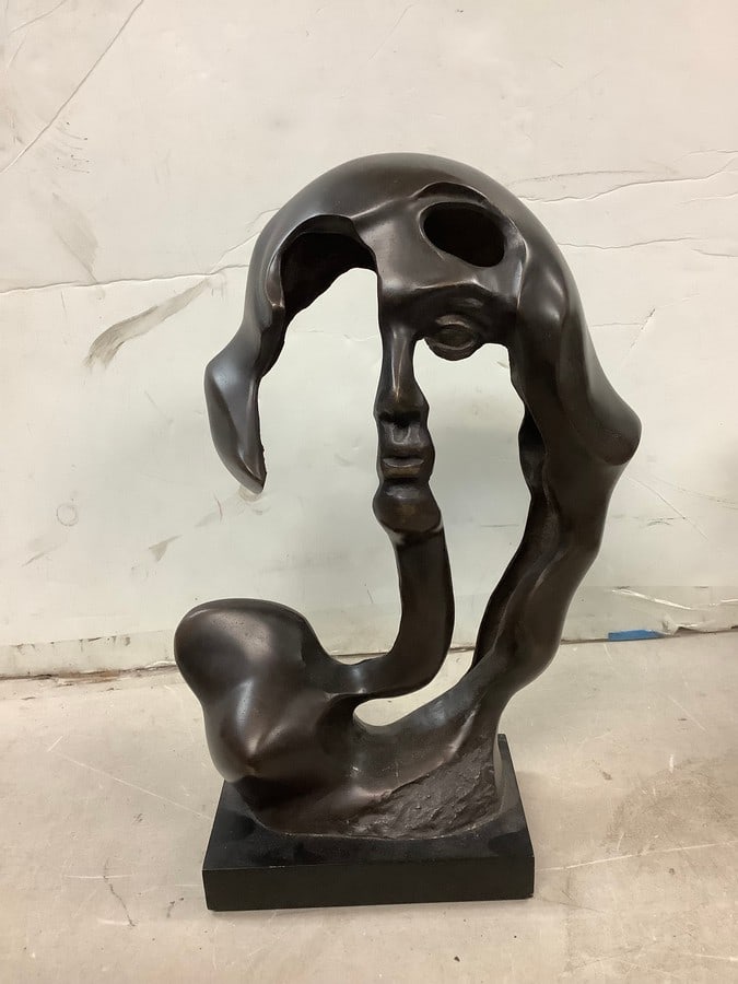 MCM metal sculpture 13in.tall: MCM metal sculpture 13in.tall