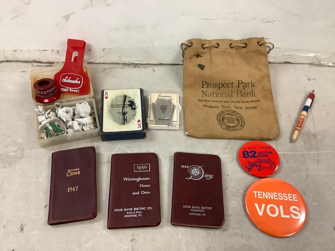 Lot of data books, playing cards, china tea set and more: Lot of data books, playing cards, china tea set and more