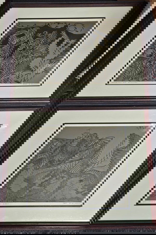 2pc Pablo Picasso Linogravures (1 of 2)