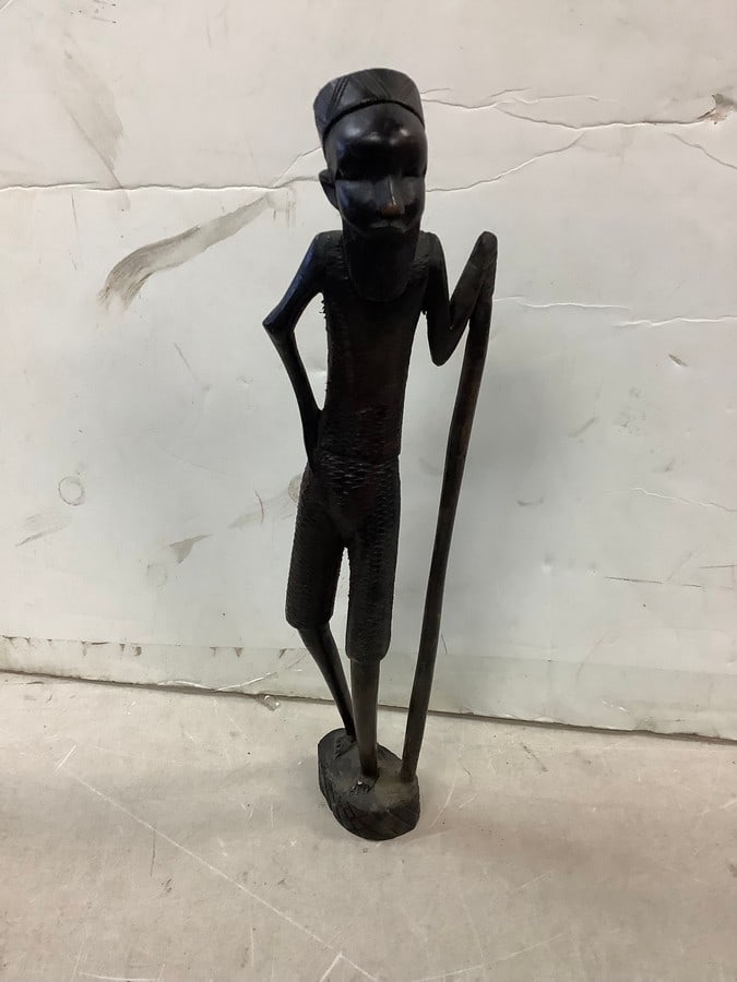 Hand Carved African Statue 14" (1 of 1)