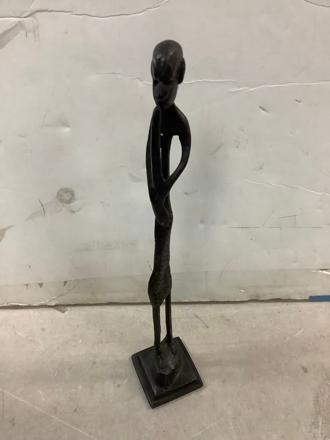 Cast Iron African Statue 11": Cast Iron African Statue 11"