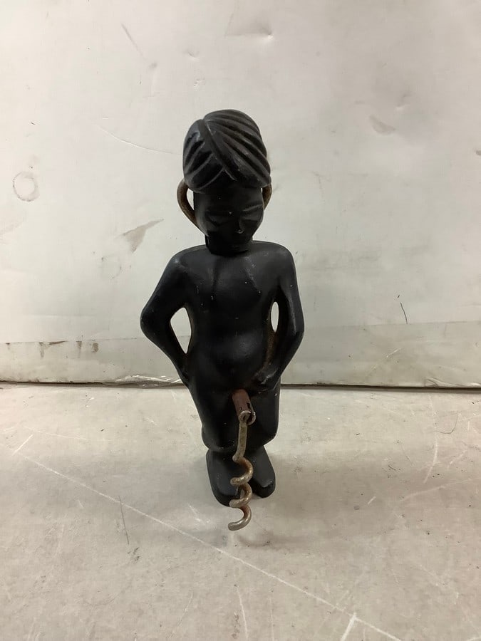 Cast Iron African Corkscrew Wine Opener 6.25": Cast Iron African Corkscrew Wine Opener 6.25"