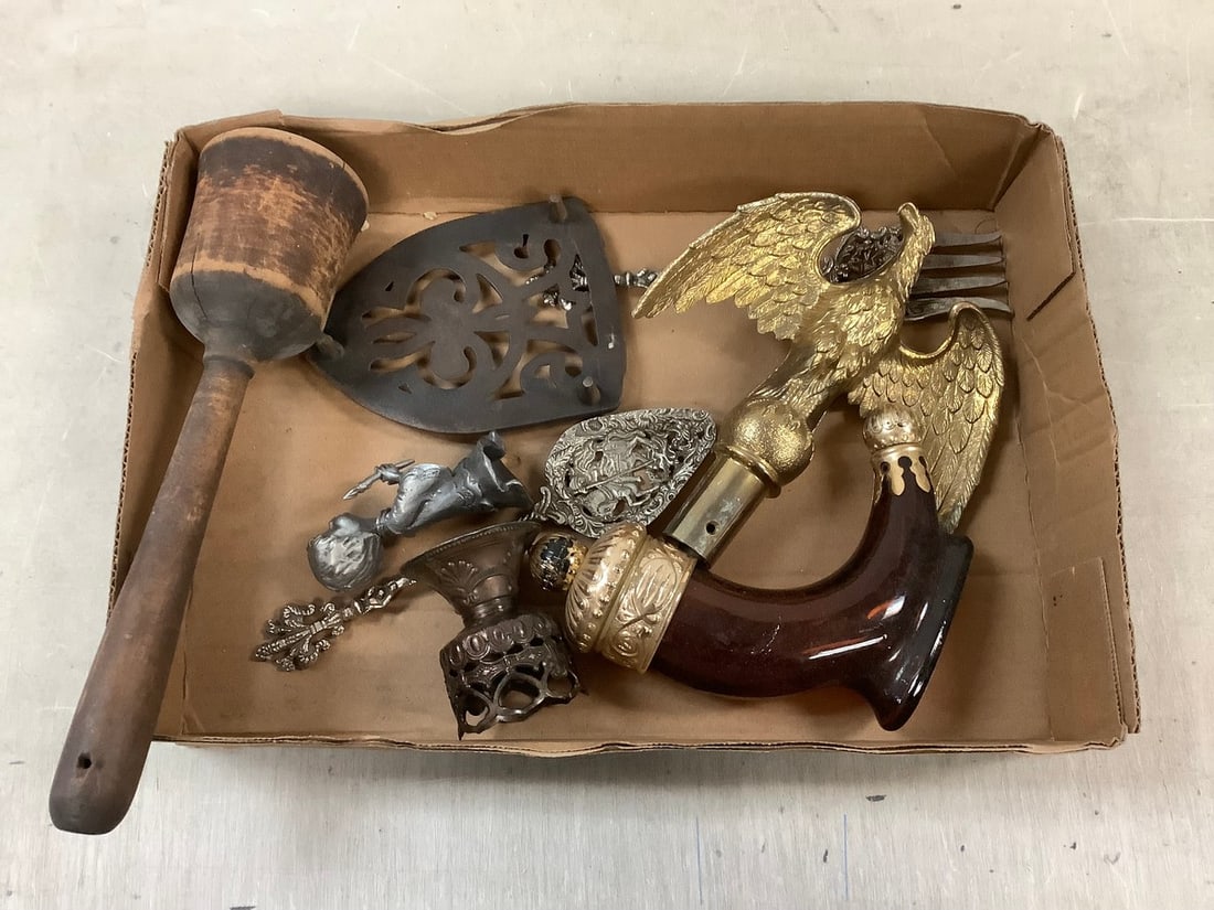 Lot of Vintage Pewter, Iron and other Items: Lot of Vintage Pewter, Iron and other Items