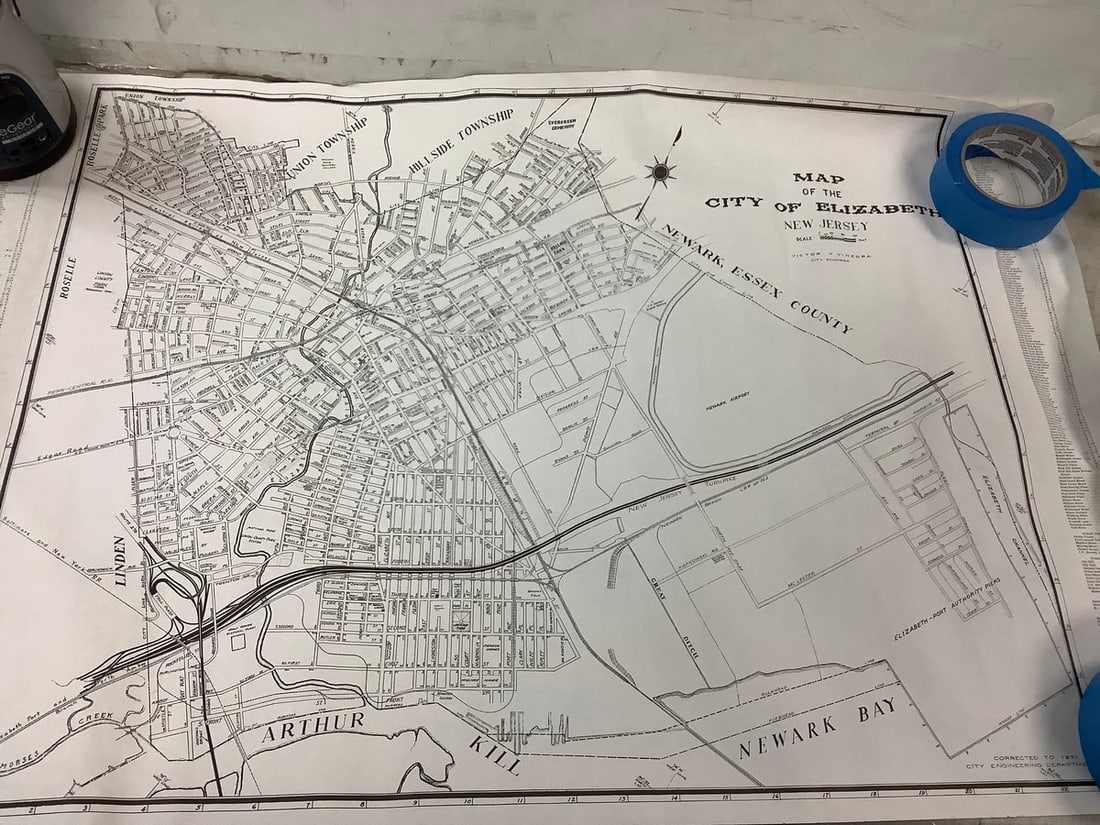 1971 Map of the City of Elizabeth: 1971 Map of the City of Elizabeth