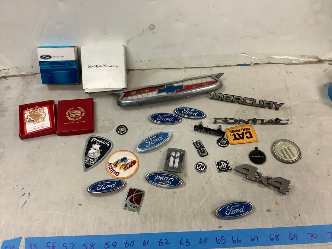 Lot of Vintage Automobile Emblems and More (1 of 1)