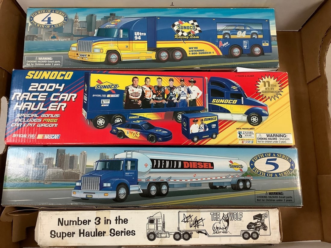 Lot of sunoco trucks and The Wolf truck: Lot of sunoco trucks and The Wolf truck