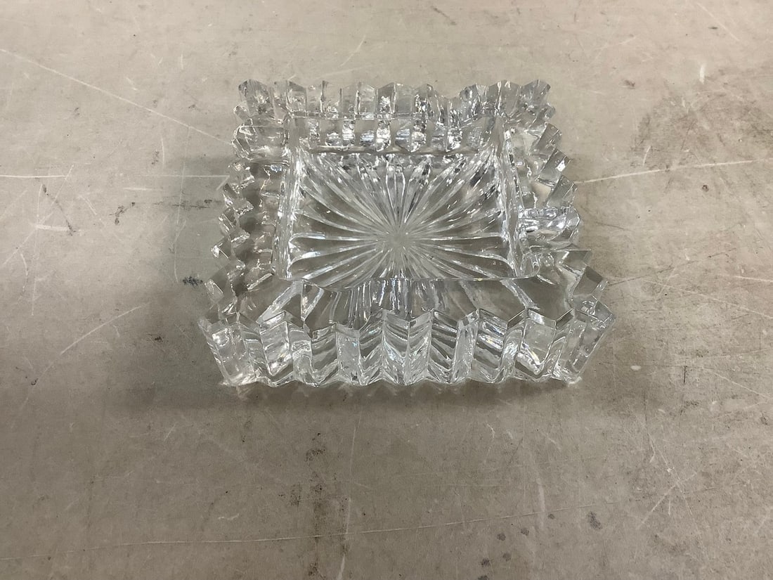 Crystal ashtray: Crystal ashtray