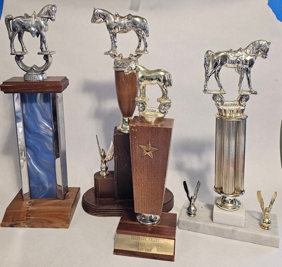 1960s Equestrian Horse Rodeo Trophies tallest 14.5" (1 of 2)