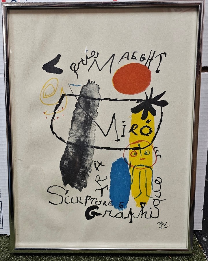 Joan Miro Framed Watercolor Print (1 of 2)