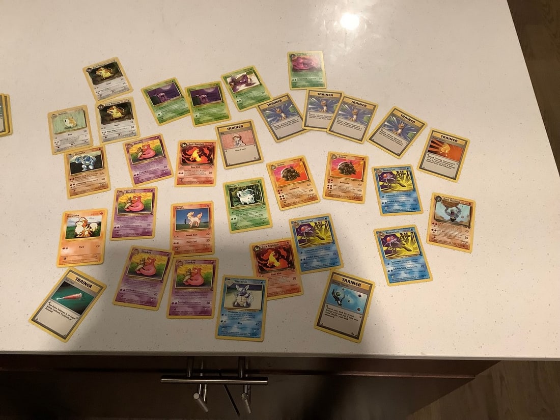 Lot of vintage wizards of the east coast pokemon cards 1999 base set, team rocket, base set 2, (1 of 1)