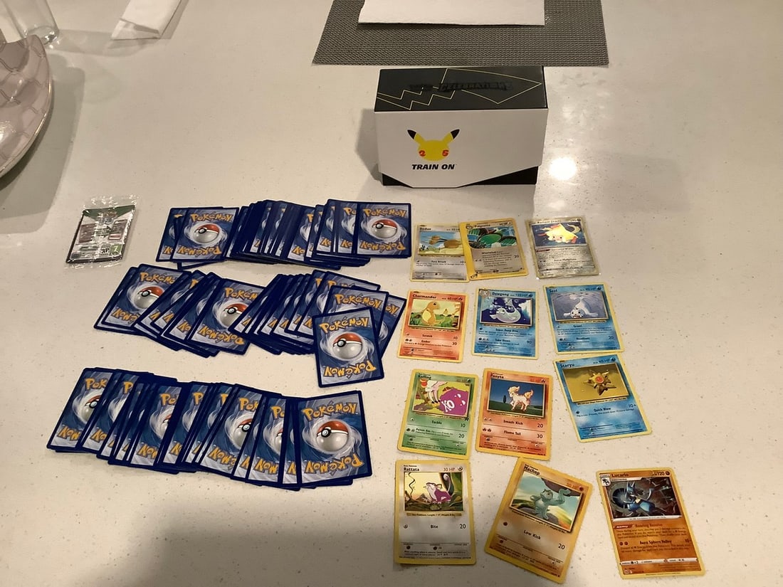 Large lot of empty celebrations etb, vintage to recent pokemon cards from 1999 base set, team (1 of 1)