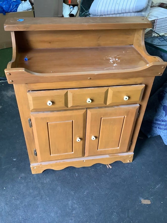 Vintage Wood Dry Sink (1 of 1)