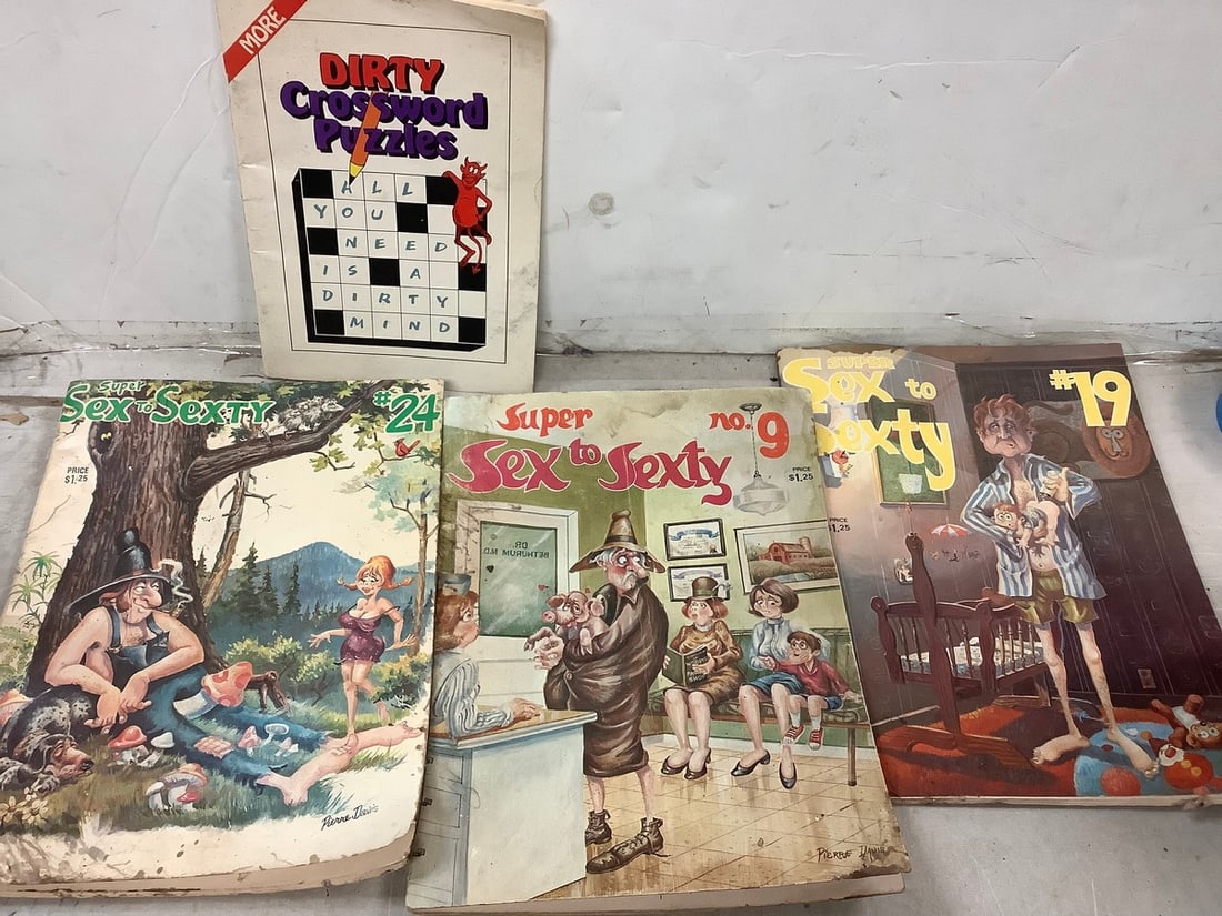 Lot of Sex to Sexty Vintage Magazines and Dirty Crossword Puzzles: Lot of Sex to Sexty Vintage Magazines and Dirty Crossword Puzzles