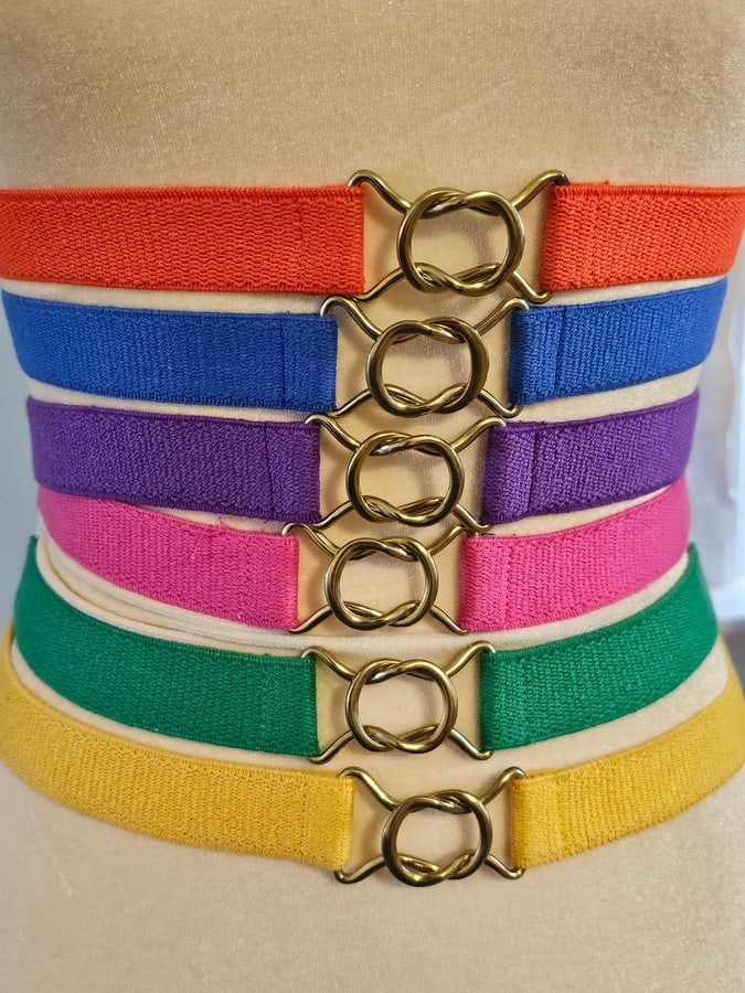 New Old Stock 1970s Stretch Belts XS: New Old Stock 1970s Stretch Belts XS