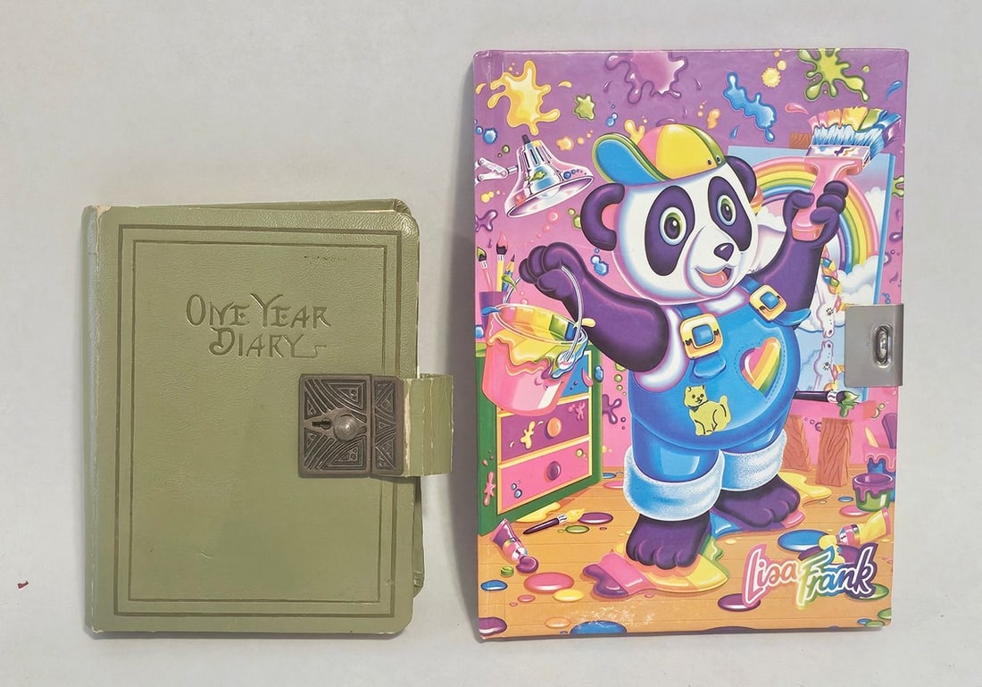 Vintage Unused Lisa Frank Diary and Partly Used 1950s: Vintage Unused Lisa Frank Diary and Partly Used 1950s