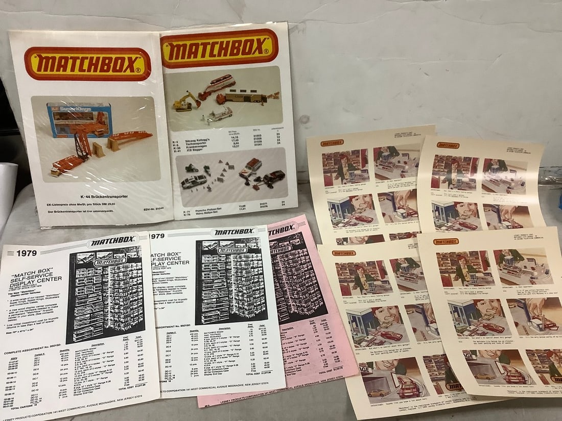 Lot of Vintage Matchbox Sales Brochures (1970's): Lot of Vintage Matchbox Sales Brochures (1970's)