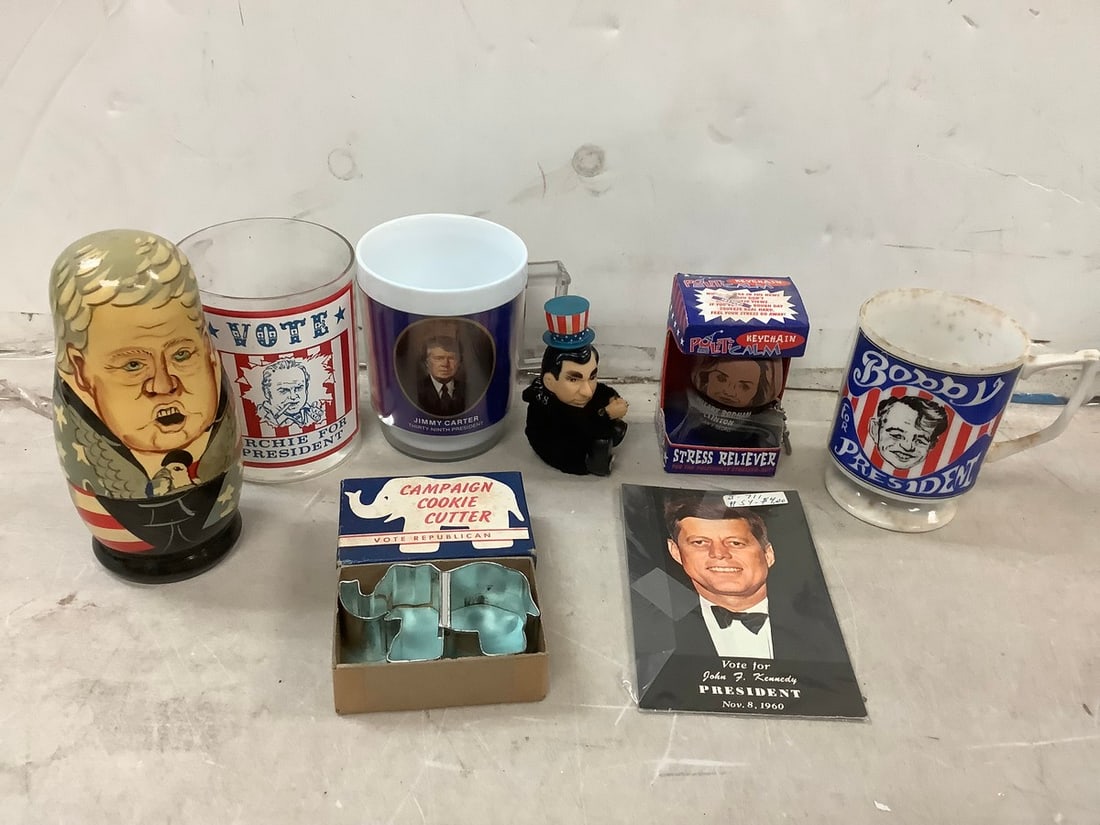 Lot of Presidential Cups, Nesting Doll, and more (1 of 1)