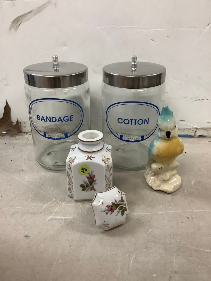 gafco containers, staute and more 9" tall: gafco containers, staute and more 9" tall