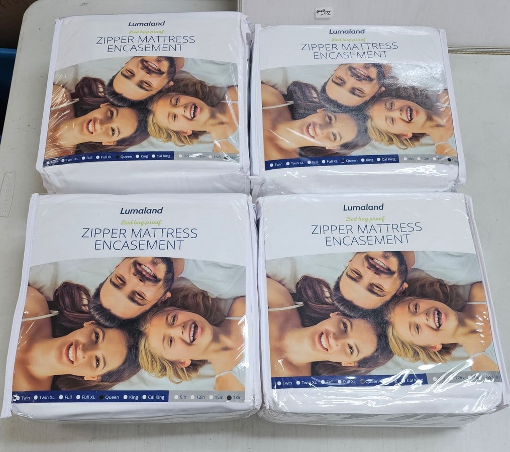 4 New Lumaland Queen Bed Bug Proof Mattress Encasemetns (1 of 1)