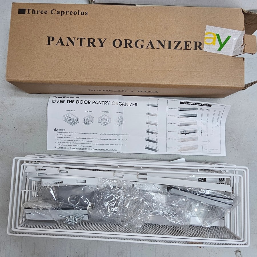 NIB Over the Door Pantry Organizer Metal: NIB Over the Door Pantry Organizer Metal