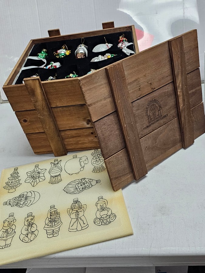 Large Wooden Crate of Thomas Pacconi Classics Ornaments (1 of 1)