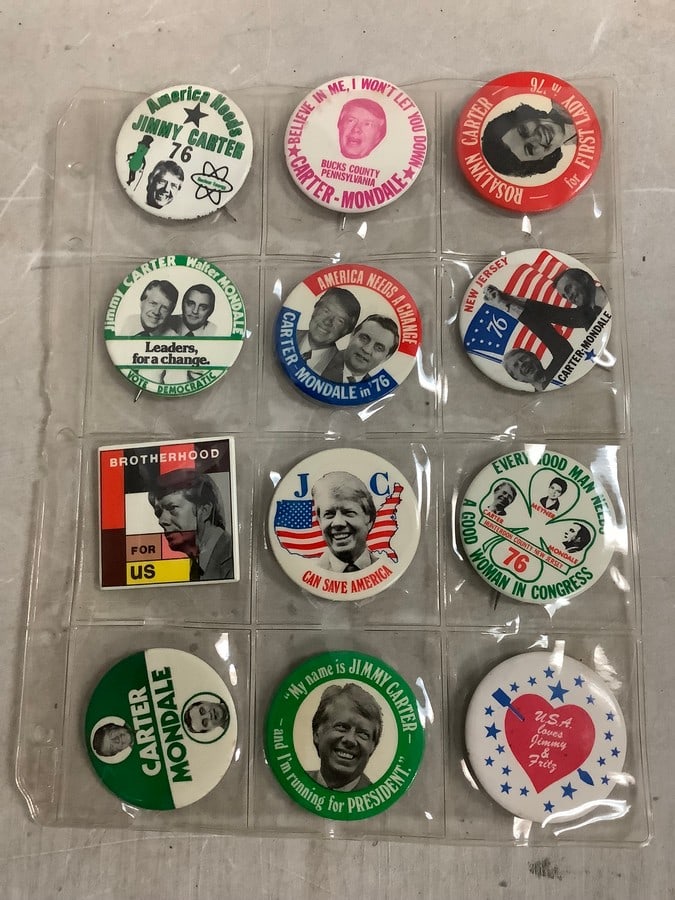 Vintage Jimmy Carter political buttons: Vintage Jimmy Carter political buttons