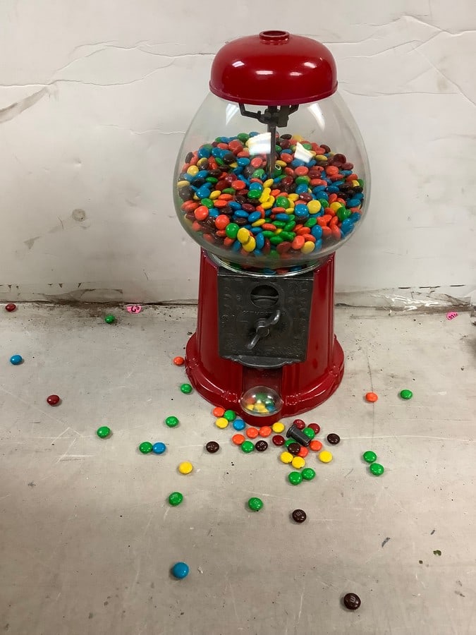 14in.tall candy machine: 14in.tall candy machine