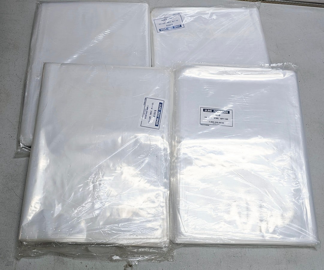 New Clear Uline Poly Bags 400 12x18": New Clear Uline Poly Bags 400 12x18"
