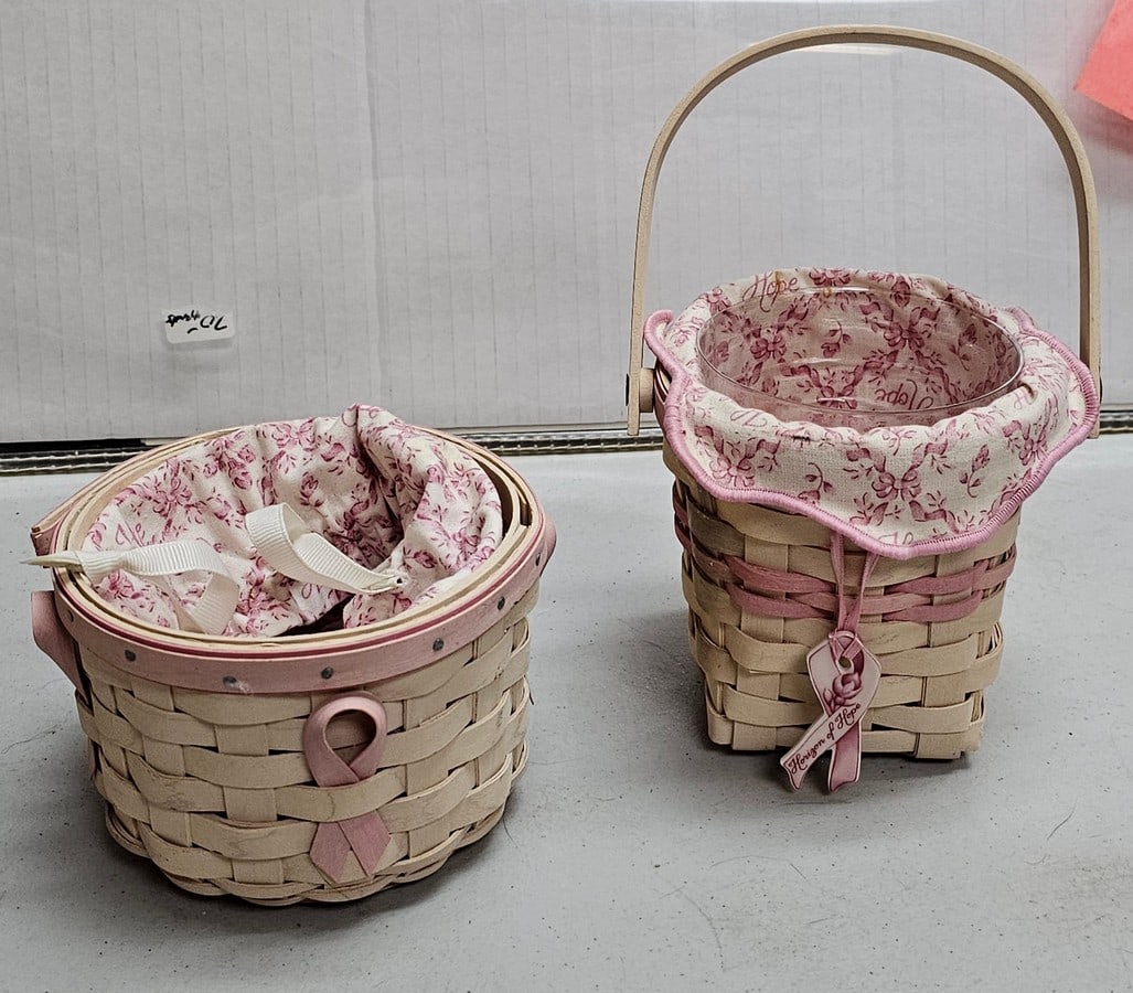 Longaberger American Cancer Society Pink Baskets (1 of 2)
