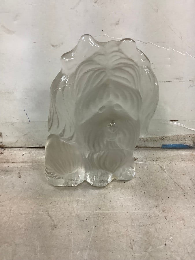 Viking dog crystal 6in.tall: Viking dog crystal 6in.tall