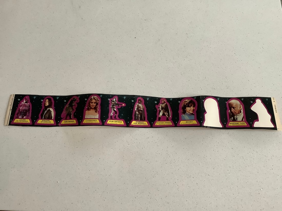 Vintage 1978 battlestar galactica sticker sheet (1 of 1)