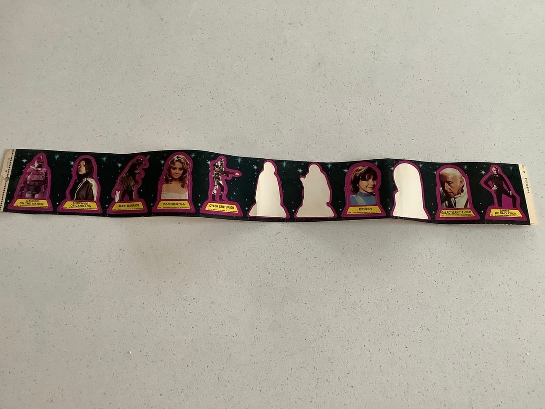 Vintage 1978 battlestar galactica sticker sheet (1 of 1)