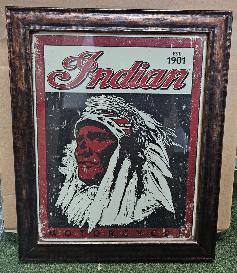 Framed Indian Motorcycles Poster 18.5x15" (1 of 1)