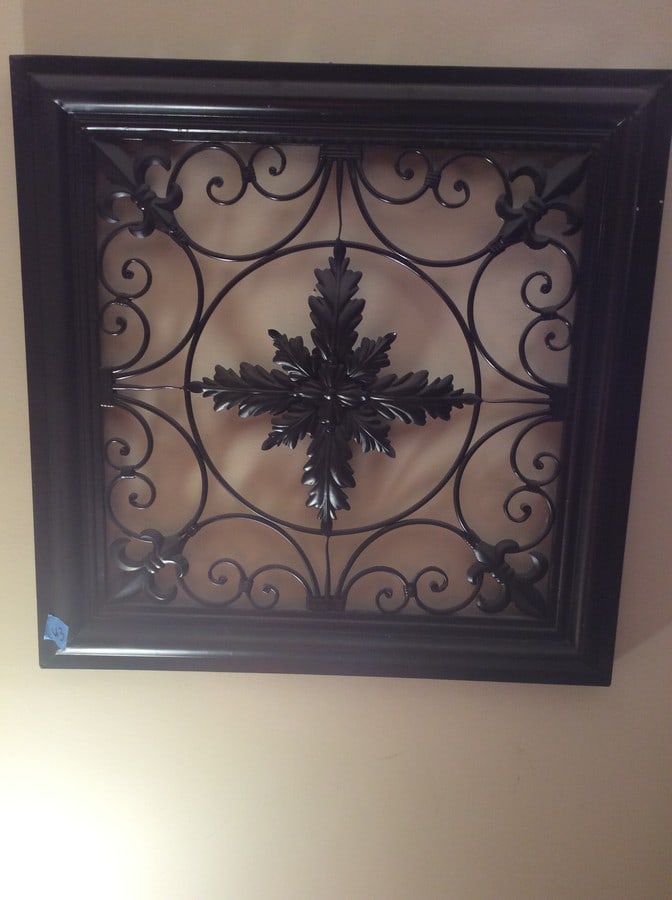 METAL WALL ART, 32" X 32": METAL WALL ART, 32" X 32"