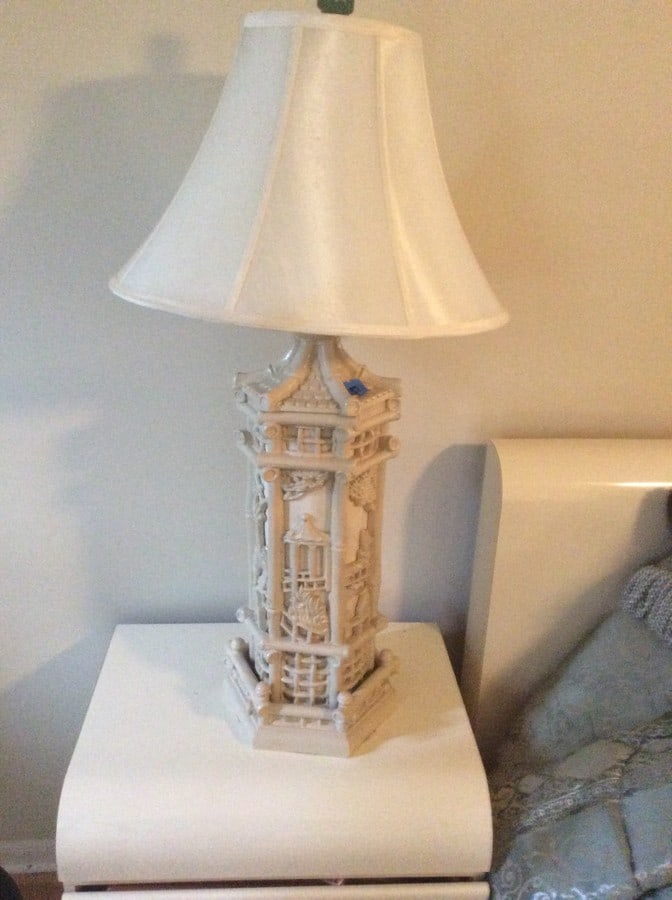 ORIENTAL LAMP WITH JADE FINIAL, 41" (1 of 1)