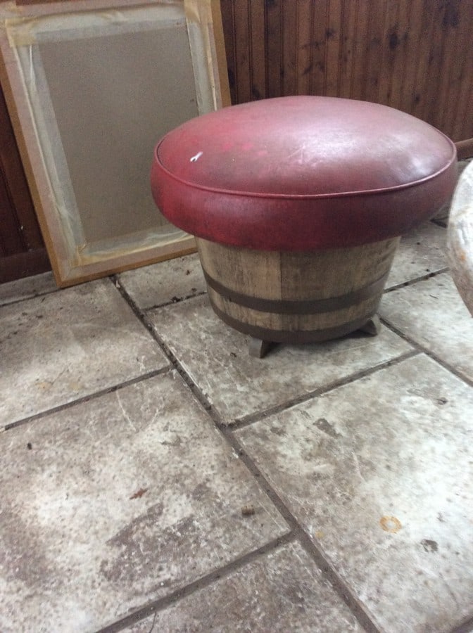 BARREL STOOL, 21" X 14" H (1 of 1)