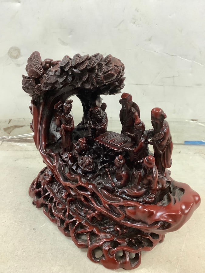 Lot of  rosewood statue (6.5 in tall) (1 of 1)