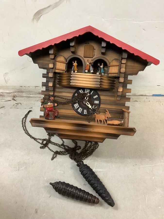 Vintage german made cuckoo clock 10in.tall (1 of 1)