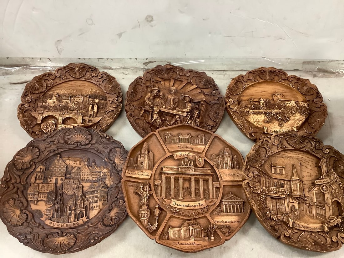 Hand carved wooden german decorative plates (1 of 1)