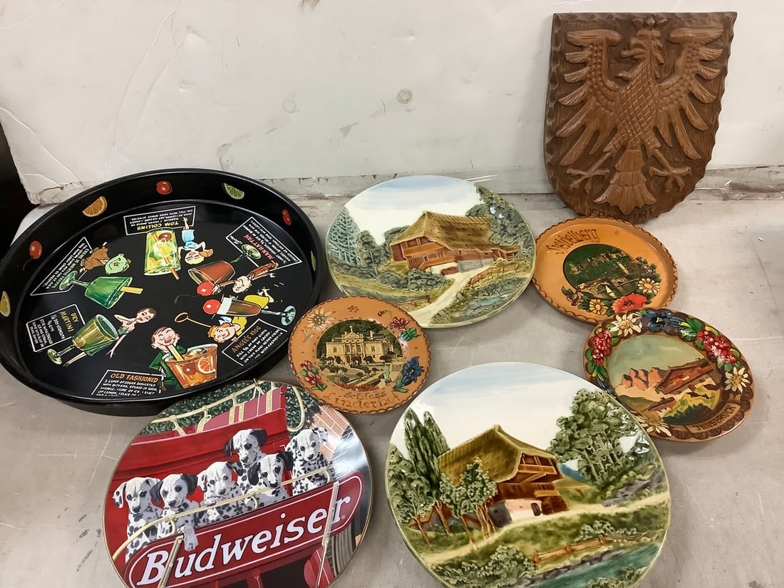 Lot of german wooden wall decor and decorative plates (1 of 1)
