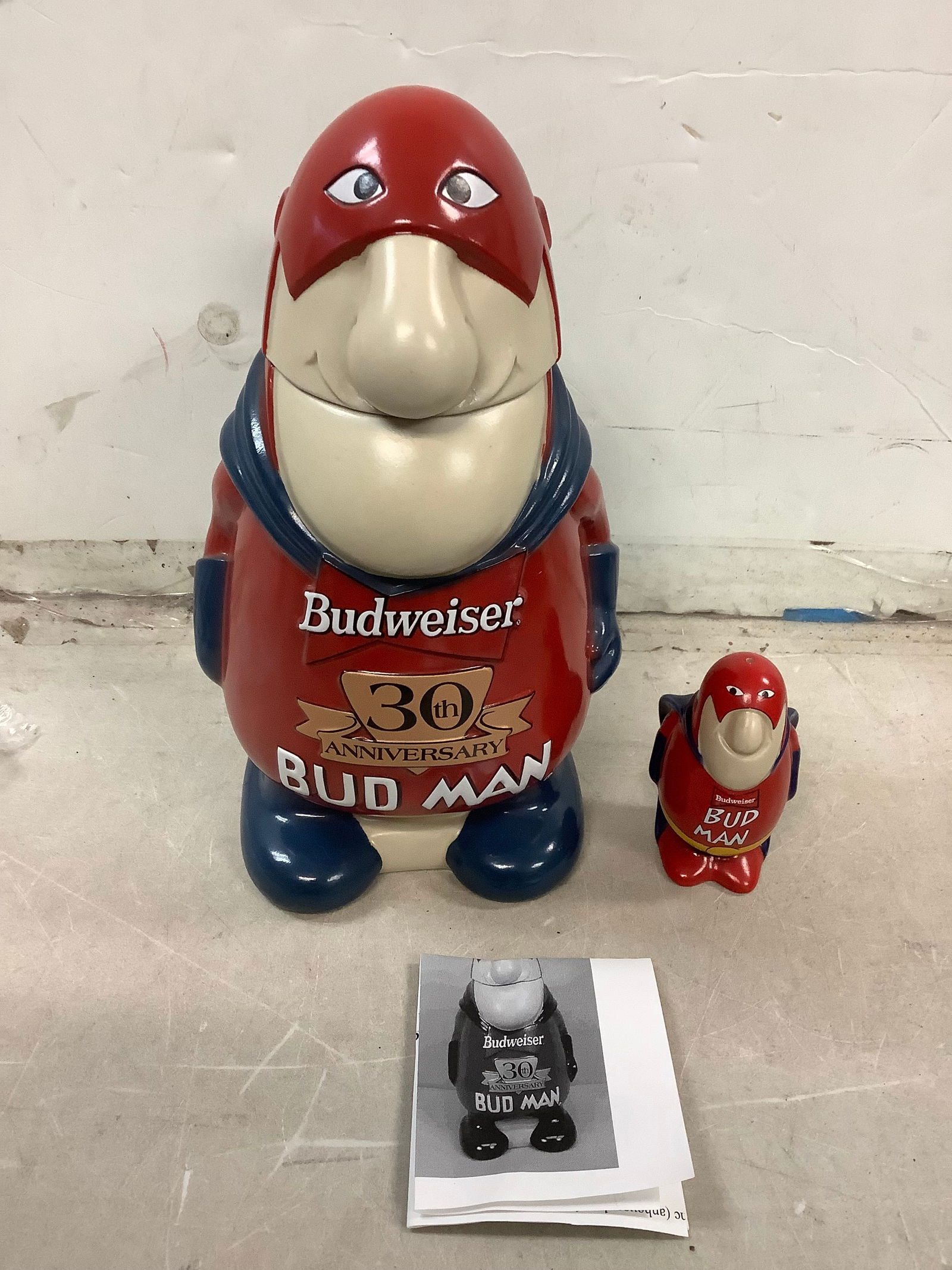 Lot of Vintage bud man ceramic and stein 10in.tall (1 of 1)