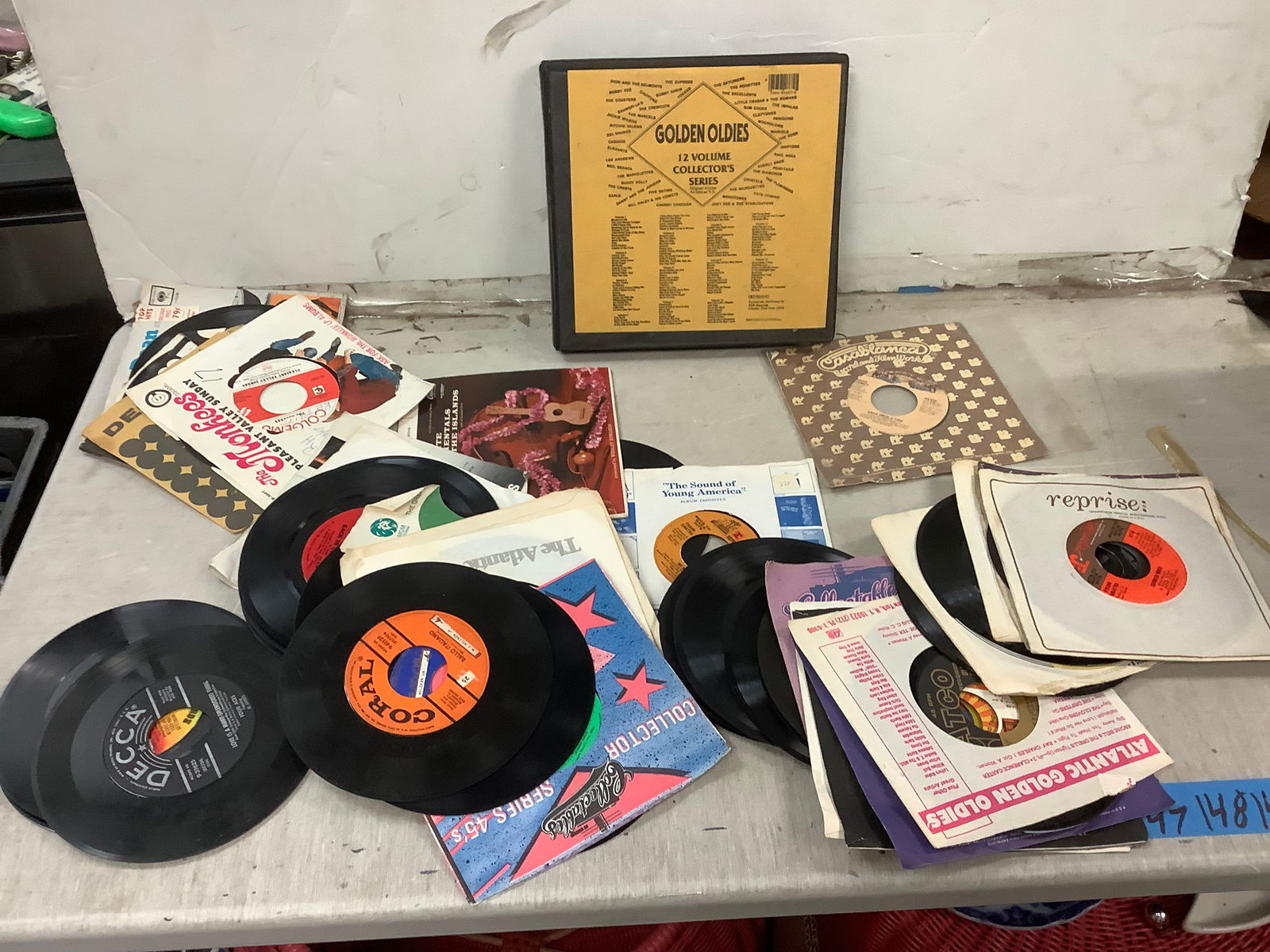 Case of Cassette Tapes And Lots of 45' Records (1 of 1)