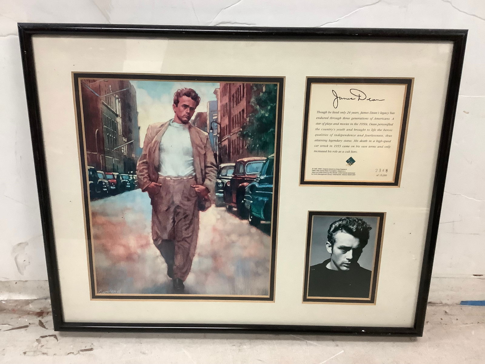 Lot of James Dean Framed Artwork and Description(14.5 by 11.5 in) (1 of 1)