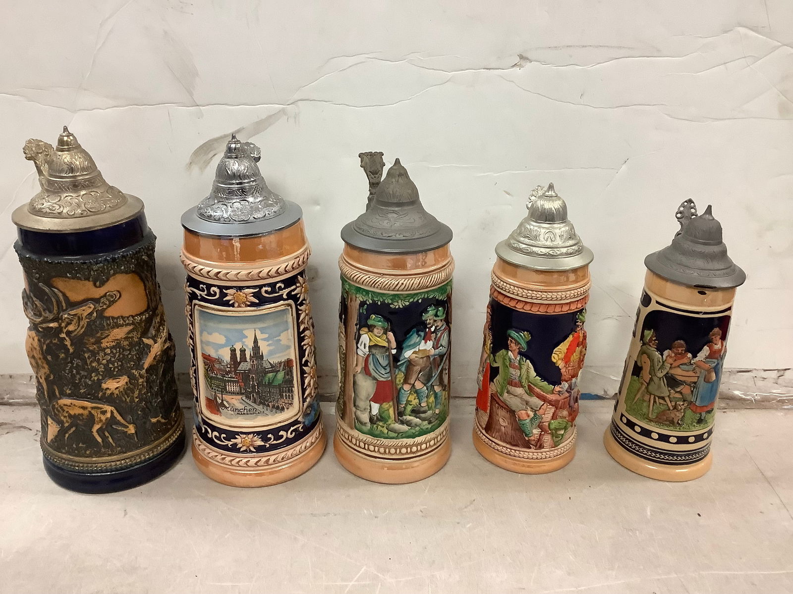 Lot of Gerz Stein and Other Steins from Germany (Tallest - 11.5 in) (1 of 1)