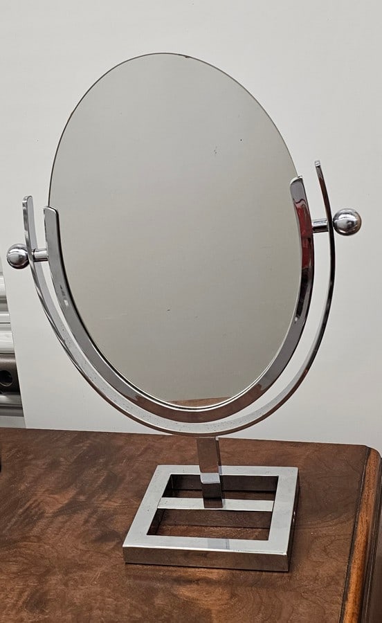 Vintage Chrome Rotating Vanity Mirror (1 of 1)