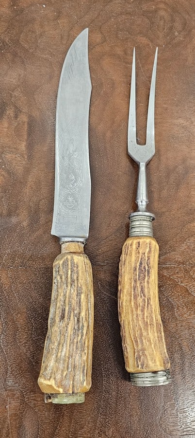 Soligen Rostfrei Rehwappen Carving Knife Set: knife 12" long