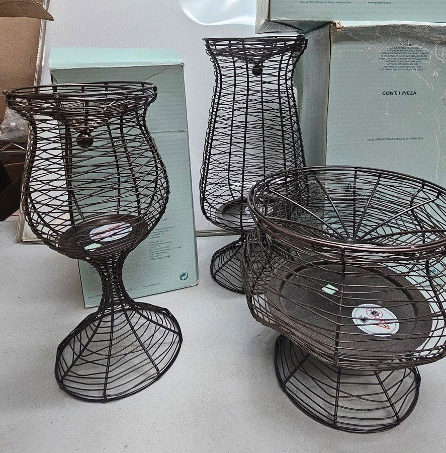 3 PartyLite Apocathery Metal Candle Holders (1 of 1)