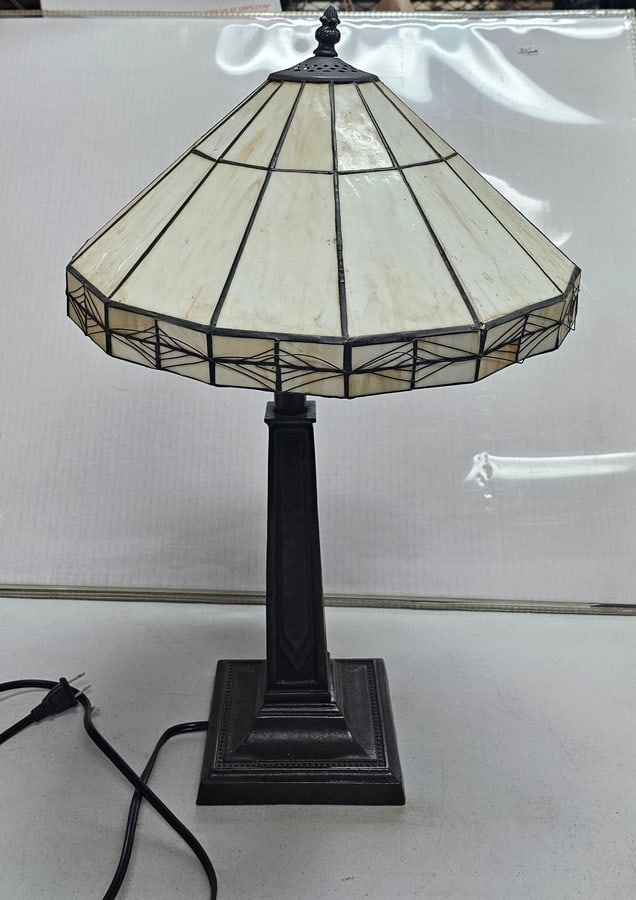 Metal Accented Table Lamp shade width 14" (1 of 3)