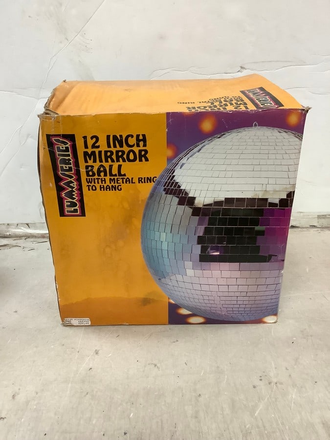12in.disco ball with metal hanging ring (1 of 1)