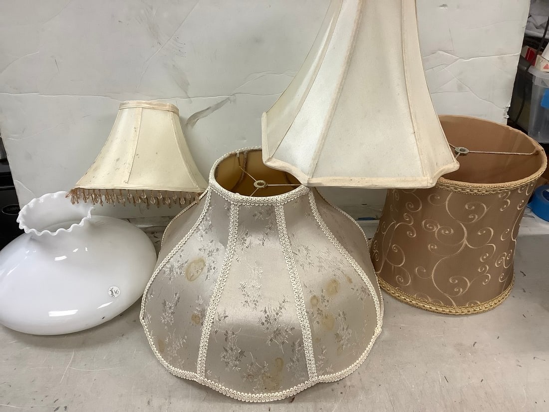 Lot of various decorative lampshades(tallest 11in.) (1 of 1)